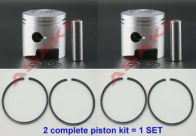 For SUZUKI DT9.9 DT15 Piston Kit (12110-93130 12110-93140 STD + Ring 2mm) X2 • $76