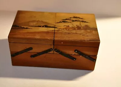 Vintage Japan Wood Inlaid Trinket Box • $12