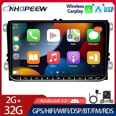 32GB 9  Android 12 Apple Carplay Car Stereo Radio GPS NAVI For VW Golf 5 6 Jetta • $179.99