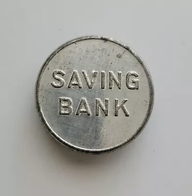 Vintage Tin Savings Bank Miniature Coin Like Shape • $11.98