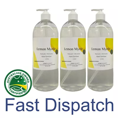 Lemon Myrtle Antibacterial Instant Hand Sanitiser Gel 1 Litre - Aus Made 1L • $27