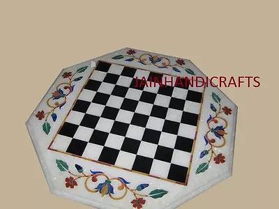 18  Marble Kids Children Game Simple Chess Table Top Inlay Malachite X-mas • $418