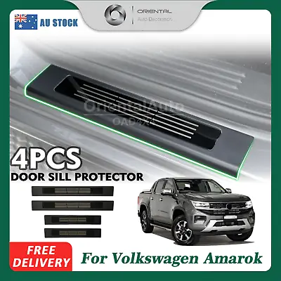 Black Stainless Door Sills For Volkswagen Amarok Dual Cab NF Series 2023+ • $71.10