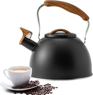 Gas Kettle Whistling Camping Gas Induction Hob Kettle Stainless Steel Teapot 3L • £19.99