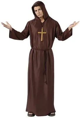 Fun World - Monk Adult Costume - Brown - One Size Fits Most - Halloween/Funny • $19.99