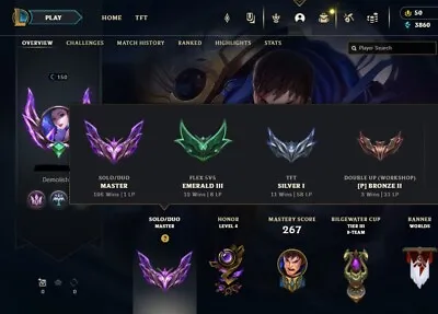 League Of Legends Account EUW Master 1LP Handmade With 89 Champs And 27 Skins • £298