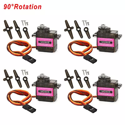 4PCS MG90S Analog Micro Servo Motor Metal Gear For RC Helicopter Car RC Arduino • $17.65