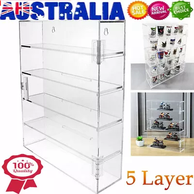 5Layer Acrylic Display Case Rack Counter Top Locking Cabinet Showcase 11x2.7x14  • $61.88