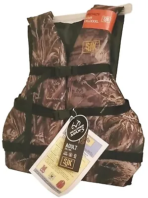 SJK RealTree Max 5 Adult XXL XXXL USCG Camo Life Jacket Duck Hunting Vest • $39.99