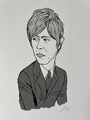 David Bowie A4 Print Of An Original Illustration Early Bowie 1960’s Lower 3rd • £22