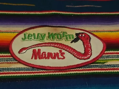 Vintage Jelly Worm Mann's Bait Company Vest Shirt Patch • $14