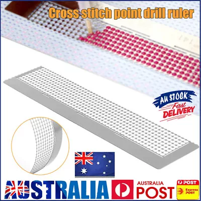 $9.99 • Buy 408 Holes DIY Diamond Painting Tools Round Drill Ruler Cross Stitch Scale