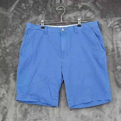 Polo Ralph Lauren Mens Size 36 Blue Cotton Chino Style Flat Front Casual Shorts • $16.99