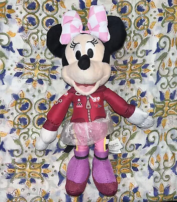 Disney Minnie Mouse Auto Race Car Suit W/ TuTu #89 Plush Doll Stuffed 10  • $16