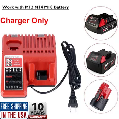 For Milwaukee 48-59-1812 Battery Charger M12 M18 18V Lithium Ion New 48-11-1860 • $21.92