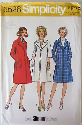 Simplicity Vintage Sewing Pattern  #5526   Size 10 Bust 32 1/2  Misses' Coat • $4.88