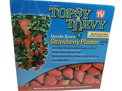 Strawberry Planter Vegetable Herb Upside Down Hanging Topsy Turvy Vertical Grow • $9.99