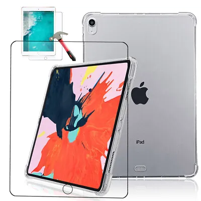 $34.99 • Buy Clear Grip Soft Flexible Transparent Shockproof Bumper Glass For IPad Pro 11inch