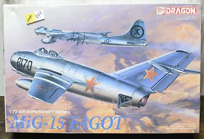 🛩️ Dragon DML 2510 Air Superiority Series MiG-15 Fagot 1/72 Model Kit - OB E4 • $12.95