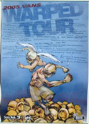 Derek Hess  2005 Vans Warped Tour  New Original US Tour Dates Poster 14  X 20  • $9.99
