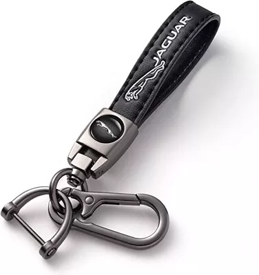 JAGUAR R Sport S Metal Leather Style Keyring Luxury Keychain High Quality Black • £7.50