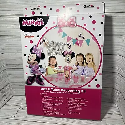  Disney Minnie Mouse Wall & Table Decoration Kit 12 Pcs Birthday Party  • $5.99