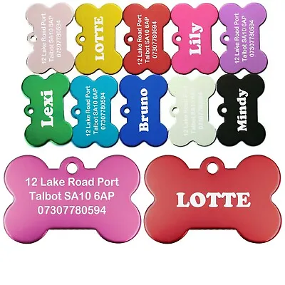 £2.75 • Buy Dog Tag Personalised Engraved ID Pet Tags Cat Identification Collar Name Tag