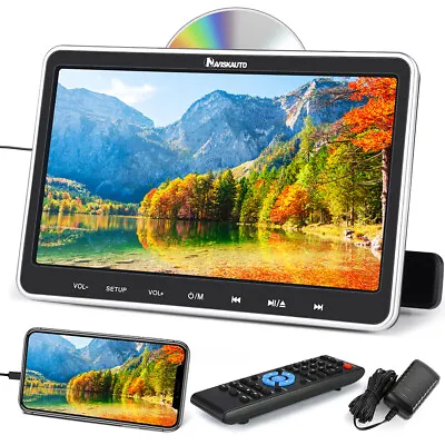 NAVISKAUTO 10.1  Car Headrest Monitor Portable DVD Player HDMI USB SD+Headsets • $116.27