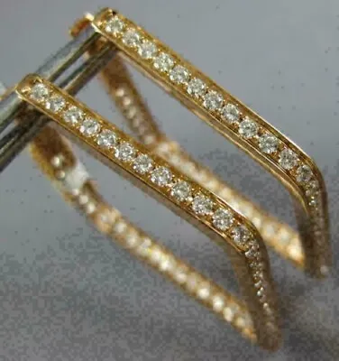 2Ct Round Cut VVS1 Diamond Drop Dangle Earring 14K Yellow Gold Finish • $184.96