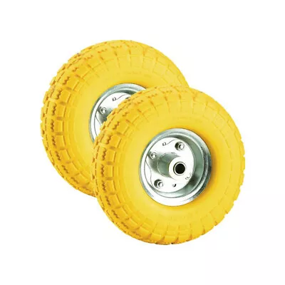 Puncture Proof Tyres (2PACK) 10  Solid Burst Sack Truck Rubber Trolley Wheels • £24.99