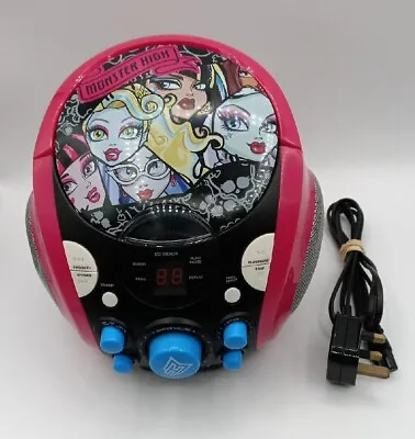 £26.99 • Buy Mattel Monster High CD Player Karaoke CDG Machine Portable Boombox