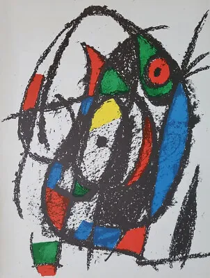 Joan Miro Original Stone Lithograph IV (4) Mourlot 1975 Limited Ed. Rare • $220