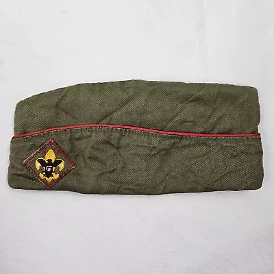 Vintage Boy Scouts Official Garrison Hat Beret Size Medium 6¾-6⅞ Green BSA • $5