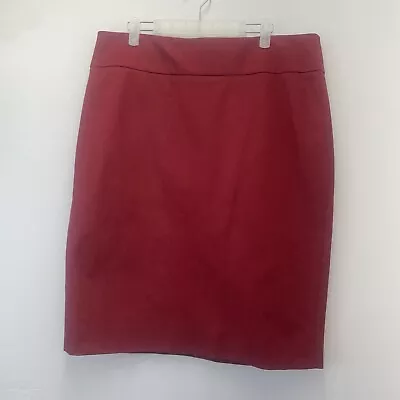 J Crew No. 2 Pencil Skirt Classic Red Size 16 E8883 Women’s Zipper Pre Owned • $18.99