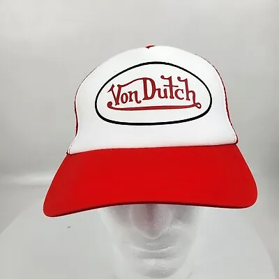 🛻Von Dutch Red & White Trucker Hat 🛻~ New • $17.99