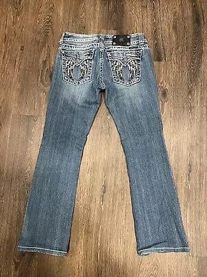 Miss Me Jeans Women's JP6086B2 Boot Embellished Pockets Sz 30x34 • $22