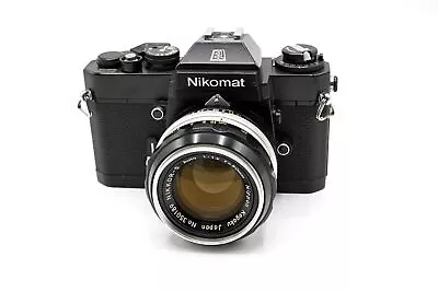 Black Nikon Nikomat (Nikkormat In USA) EL Camera + 50mm 1.4 Lens - Very Good • $198.28