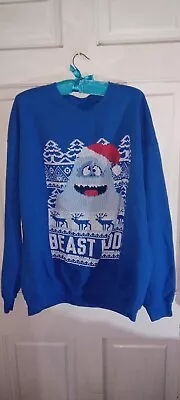 Rudolph The Red Nosed Reindeer Abominable Snowman SWEATER XL BEAST MODE CLEAN  • $15.99