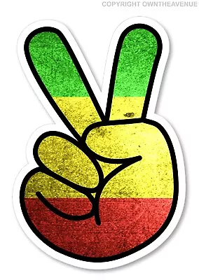 Peace Rasta Hand Logo Symbol Rastafarian 420 Car Truck Bumper Sticker Decal 3.5  • $4.99