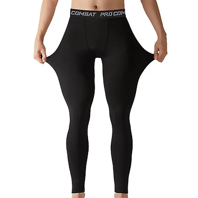 Men's Compression Pants Base Layer Long Tight Leggings Gym Workout Running Pants • $10.99