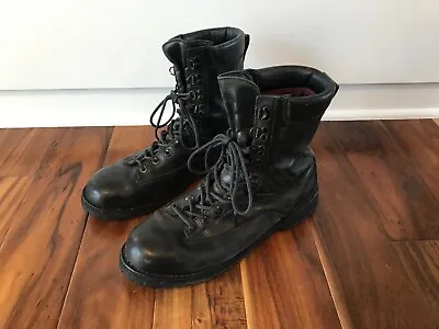 Cabelas Lace-Up Gore-Tex Black Leather Outdoor Boots Men's Size 13 Vibram Sole • $49.99