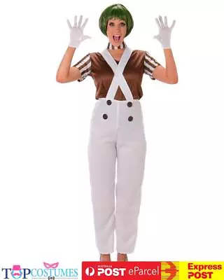 Candy Maker Oompa Loompa Willy Wonka Womens Book Week Outfit Costume +Wig • $56.45