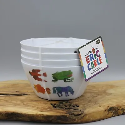 Eric Carle Brown Bear Melamine Cereal Bowl Set - New - Set Of 4 • £24.13