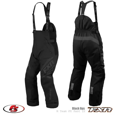 New FXR Men's Team FX 22 Snowmobile Pants Bib Black Ops 2XL 5XL 6XL & Short • $314.49