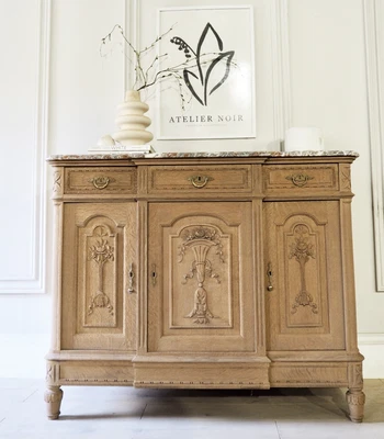 £1250 • Buy French Louis Sideboard In Light Oak With Marble