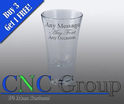 Personalised Engraved 50ml Shot Glass Birthday 18th 19th 20th 21st  25th Stag Do • £159.95