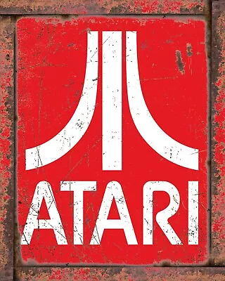 Atari Video Games 8x10 Rustic Vintage Sign Style Poster • $12.50