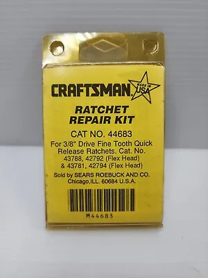 Craftsman Ratchet Repair Kit Cat No. 44683 3/8” Drive Fine Tooth Quick Release  • $19.95