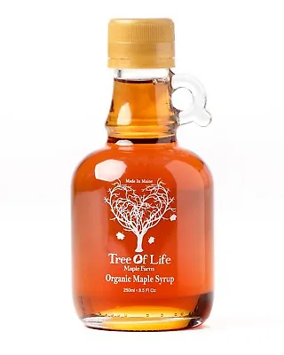 Organic Maple Syrup By Tree Of Life Maple Farm - 250 ML Gallone Glass Bottle  • $25