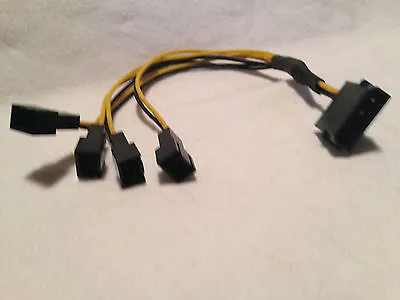 4 X 3-Pin Fan Splitter PCB Power 4 PC Additional Computer Fans From Power Supply • $3.99